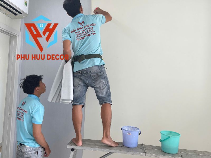 giấy dán tường quán cà phê Hàn Quốc