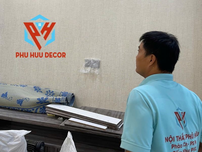thi công giấy dán tường Hàn Quố