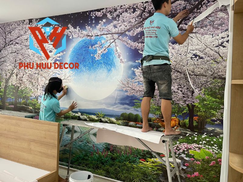 Trang trí bằng giấy dán tường Hàn Quốc 