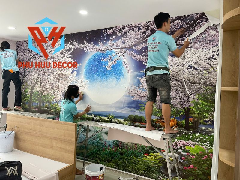Giấy dán tường Hàn Quốc 3D