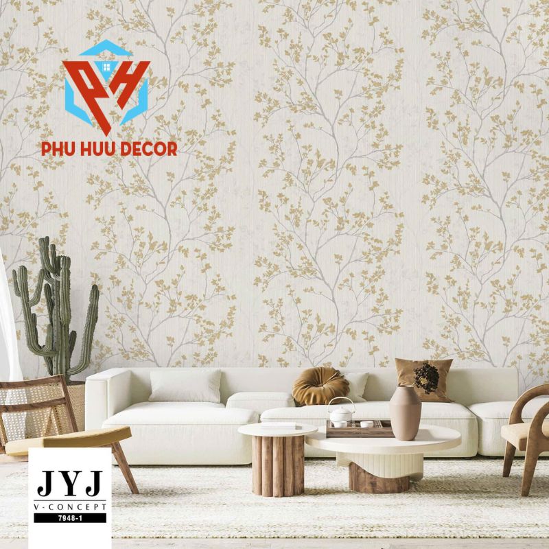 giấy dán tường phòng khách Hàn Quốc